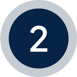 Here's a short alt tag for the image: `Number two in a dark blue circle`